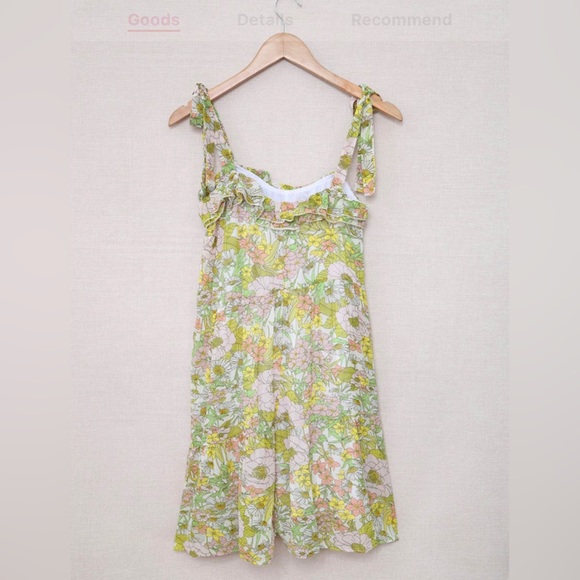 #23 Boho Floral Chiffon Tie Dress - Picture 4 of 7